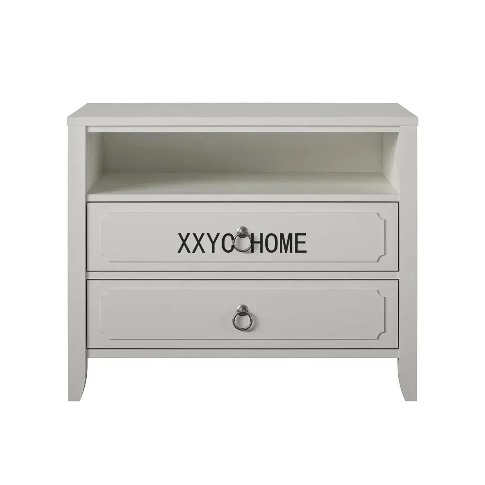 

Прикроватная тумбочка TAO 2024 New с 2 ящиками, мягкий белый цвет