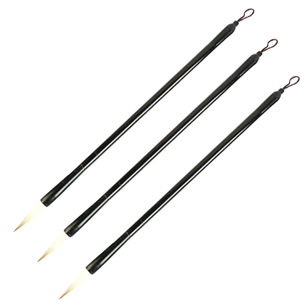 

3 pcs Chinese Calligraphy Pen Practical Ink Brush For Writing Painting Wood Brush Student Stationery Art Supplies