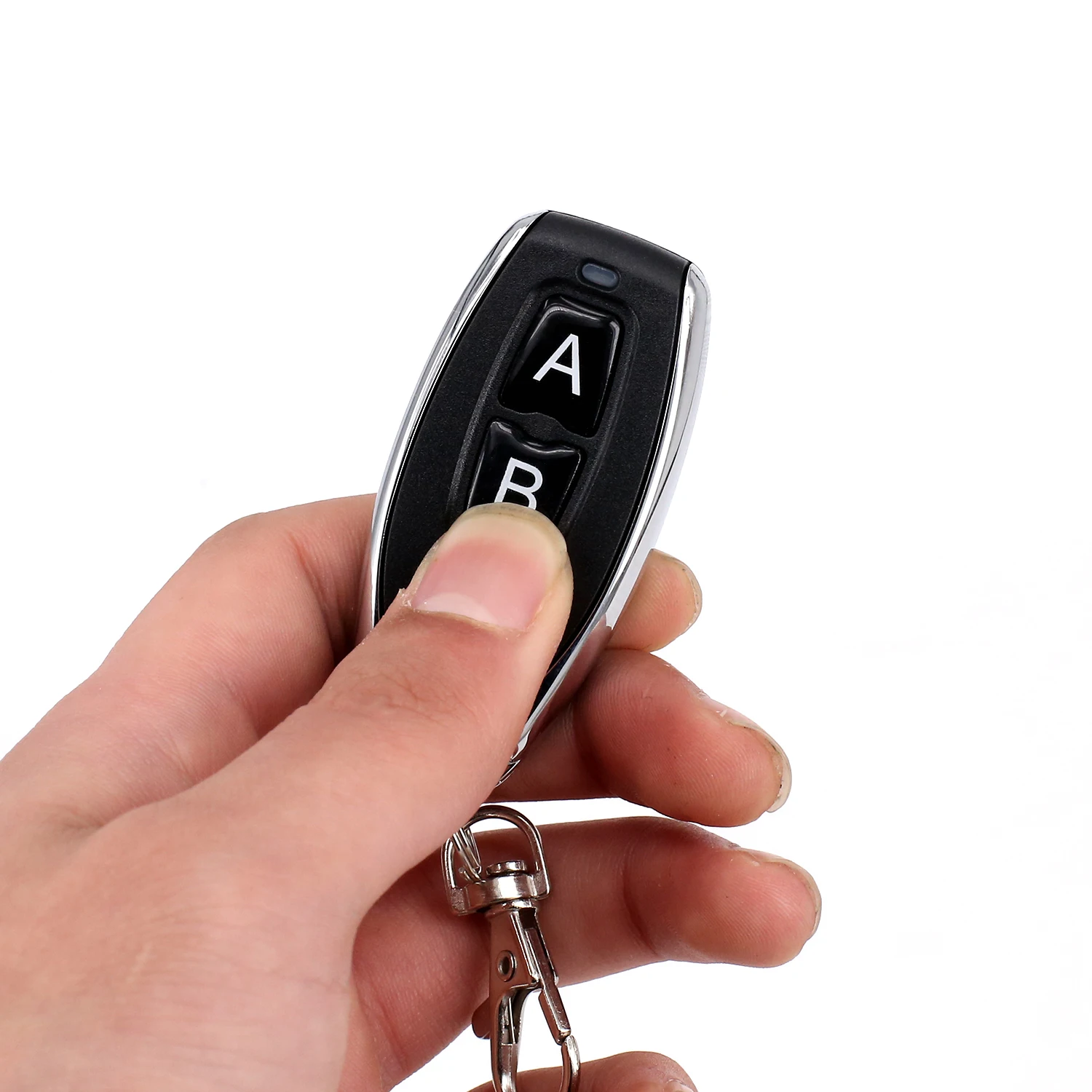 

Opener Transmitter+Receiver 2 Keys Learning code(1527) Gate Garage ABS 2CH 433MHz Relay Remote Control Switch Set