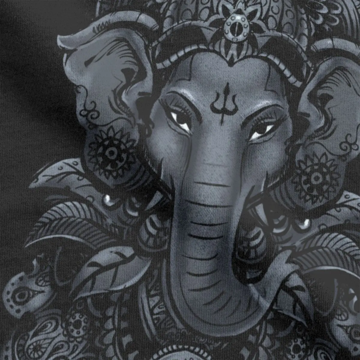 Ganesha Stone ganesh ganesha lord hinduism hindu god india Cotton Clothes Novelty Short Sleeve elephant god Printed T-Shirt