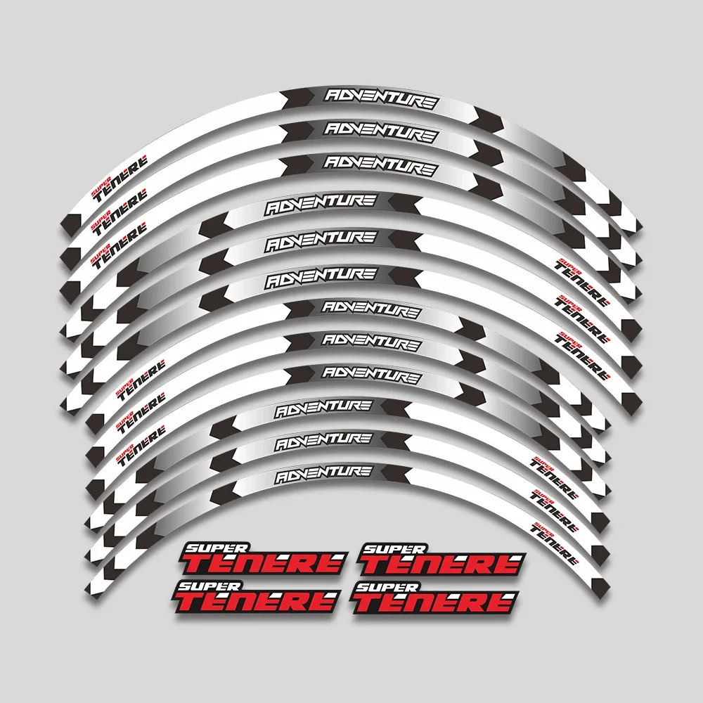 

Motorcycle Sticker Wheel Hub Reflective Stripe Rim Tire Decals Compatible with YAMAHA XT1200Z XT1200ZE XT 1200 Z ZE Super Tenere