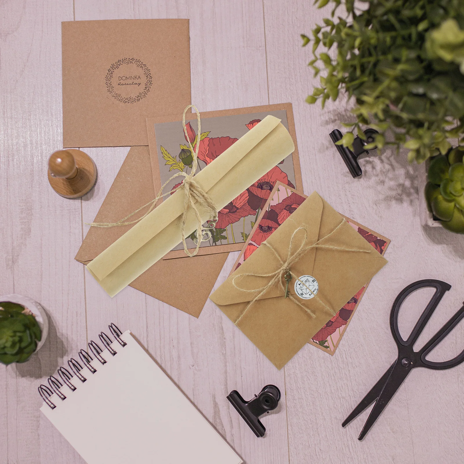 

2Sets Vintage Letter Papers Envelope Set A5 Writing Paper Kit Notebook Insert for Messages Notes Sketching Gifting