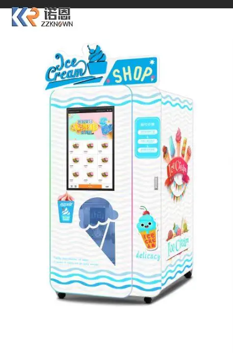 Unmanned 24 Hours Self Service Coin Operated Ice Cream Vending Machine Robot Ice Cream Vending Machine Fully Automatic