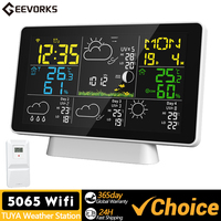 WiFi Color Screen Smart Weather Station Temperature and Humidity Meter Weather Clock With Four Days Weather Forecast