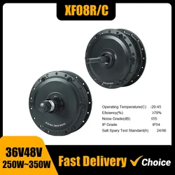 ChamRider Wheel Hub EBike Motor 36V 250W 48V 350W Brushless Geared Ebike Motor Front Rear cassette Freehub MXUS XF08RC