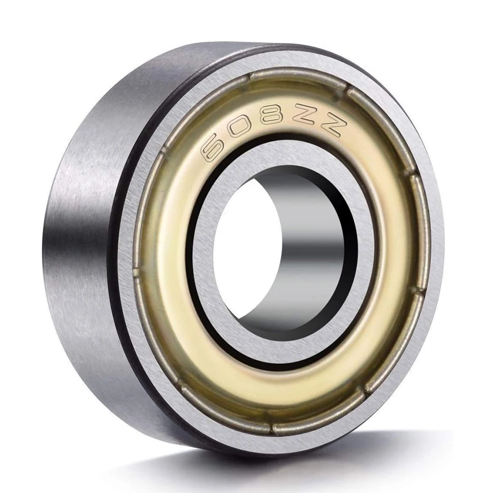 10-100pcs 608ZZ Carbon Steel Deep Groove Ball Bearings for Longboard Skates Roller Skates Frictionless Miniature 608ZZ Bearings