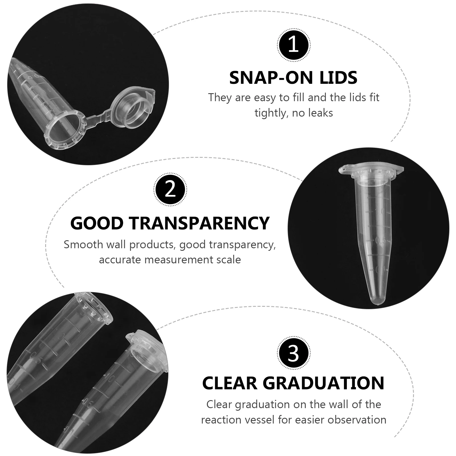 

1000 Pcs Tube Clear Test Tubes Lab Automatic Plastic Storage Container