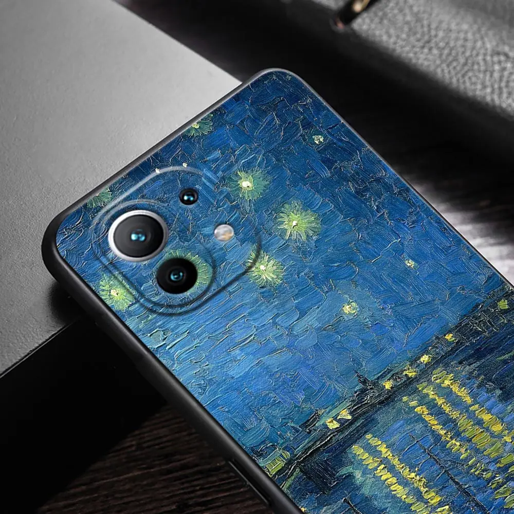 Cat Van Gogh Starry Night Painting Phone Case For Xiaomi 13T Pro Case Xiaomi 11 Lite 5G NE 12T 12 13 Pro 12 Lite 9 10 Back Cover