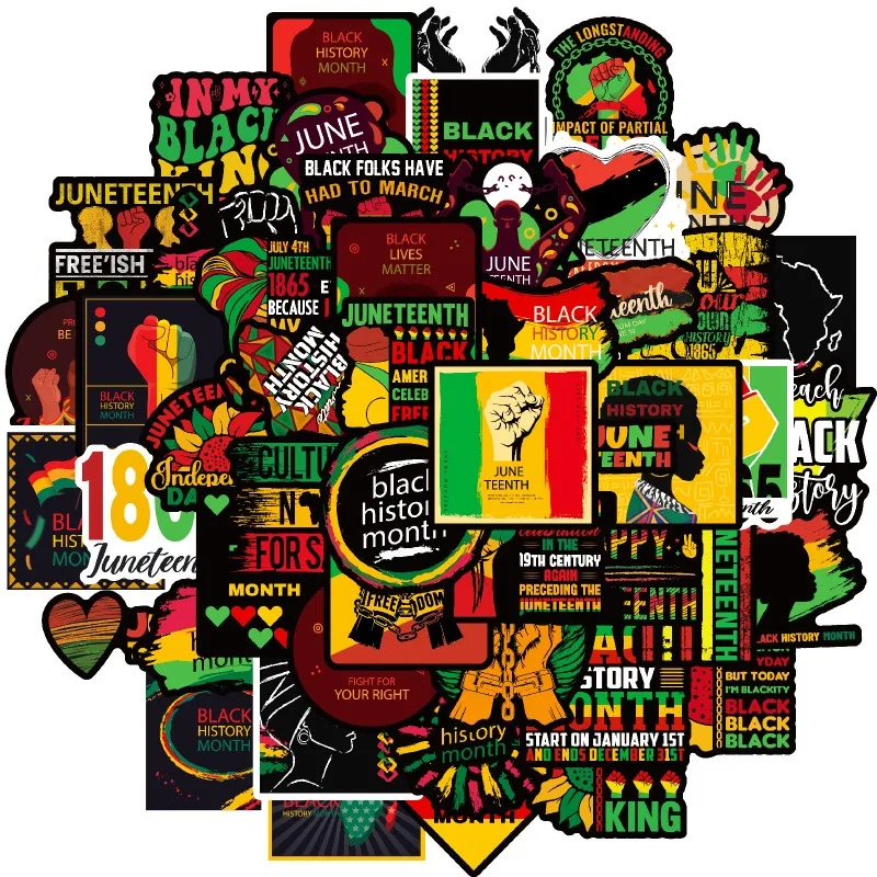 50 قطعة من ملصقات الديكور على شكل شخصية كرتونية لعيد الاستقلال في يوم يونيوينث