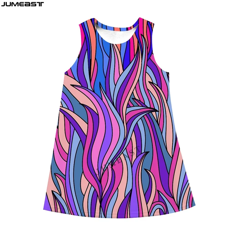 

Jumeast Women 3D Dresses Oversized Male Female Coat Streetwear Willow Leaf Art Summer Sleeveless Dress Suspender Nightdress