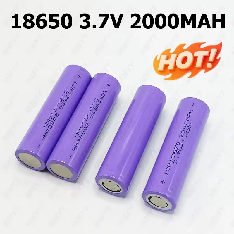 

Аккумулятор ICR 18650 3.7В 2000мАч, литиевая перезаряжаемая батарея ICR18650 для фонариков, детских игрушек, DIY-батарейки