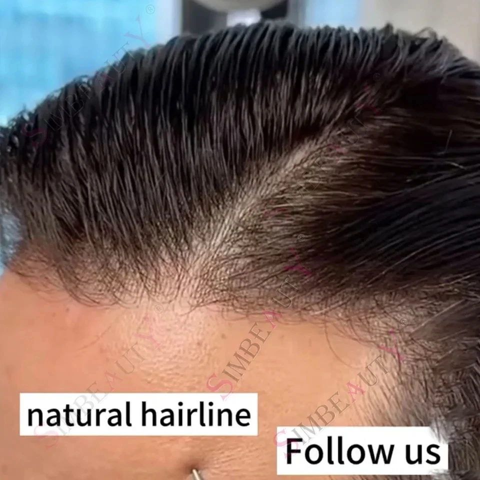 

Мужской парик-накладка V-loop 80% плотности, 0.02м, ультратонкая полиуретановая основа, натуральный невидимый ресурс волос, оттенок 1B40, из натуральных человеческих волос, коричневый с блондом, серый