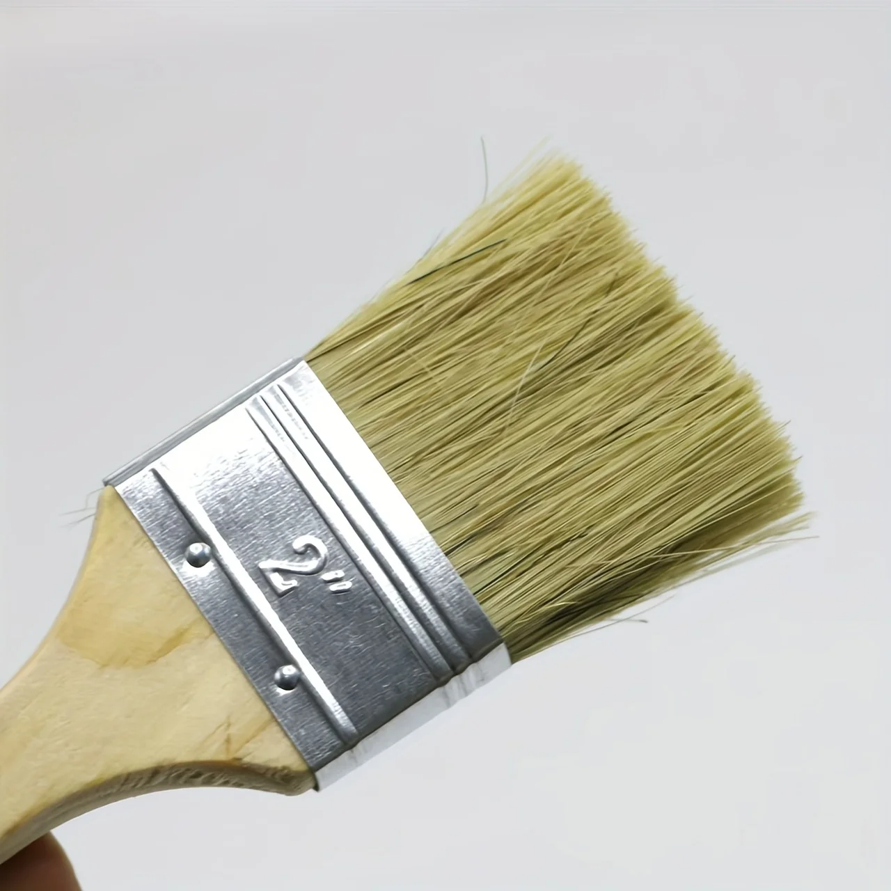 10 Stück Nylonpinsel, kurze Pinsel mit Holzgriff für Kunst und Malerei, Aquarellpinsel, Wandpinsel, Kunstpinsel, Reinigungswerkzeuge – Detail 6