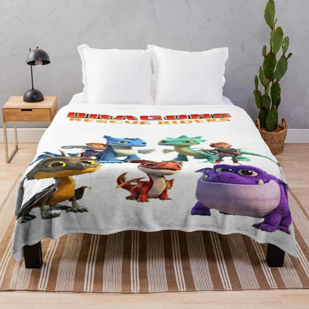 

Dragons Rescue Riders Throw Blanket Durable Warm Blanket for Daily Home Use