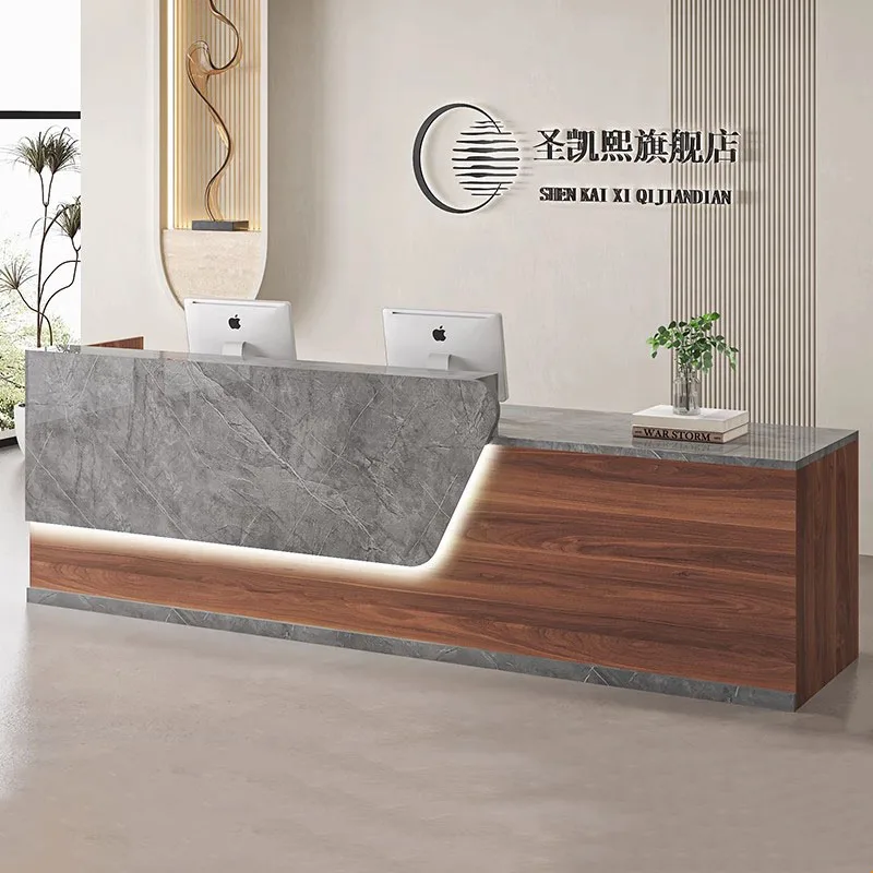 

Салон Современные стойки регистрации Роскошная красота Домашняя клиника Стойки регистрации Офисный логотип Bancone Bar Lusso Офисная мебель