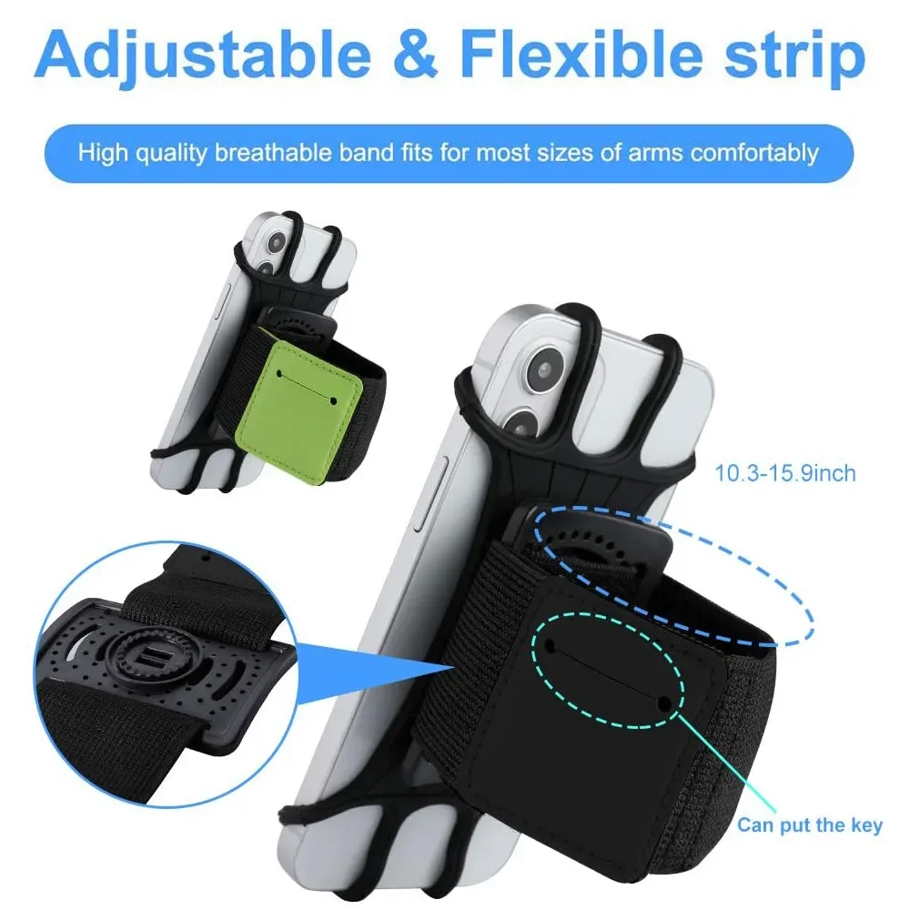 Universal Outdoor Sports Phone Holder Armband Wrist Case Gym Running Arm Band Phone Bag For IPhone Samsung 4.5-6.5 Inch Phone