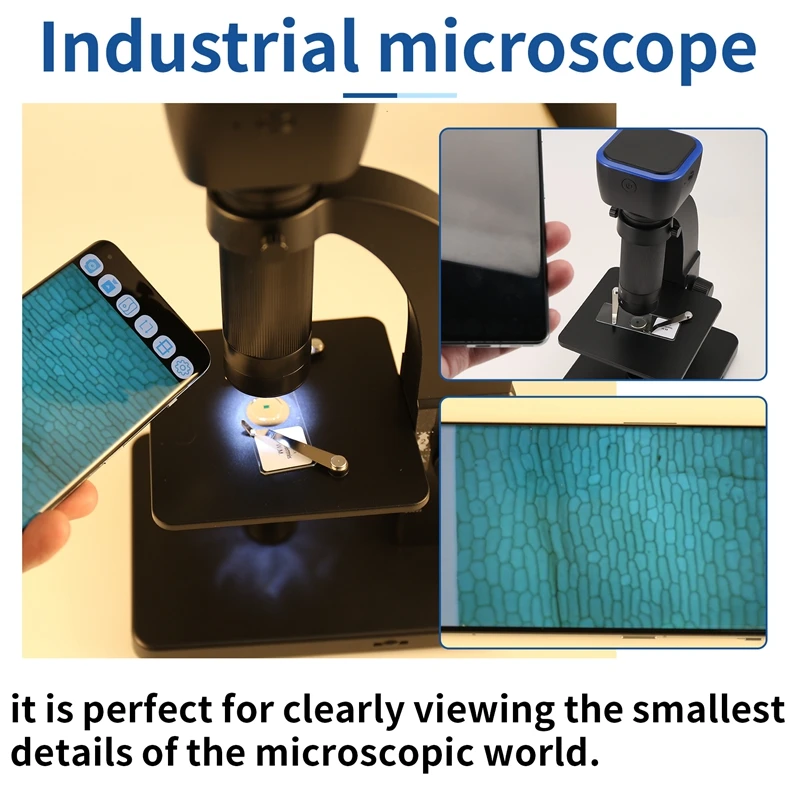 ●2000X Biological Digital Microscope Wifi USB Microscope with Digital & Microbial Lens with 11 Adjustable LED-ABFB