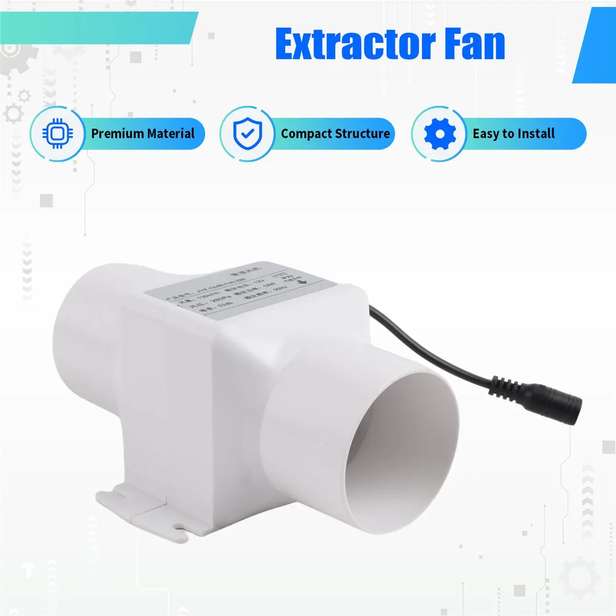 618 Mega Sale 60mm Extractor Fan Low Noise Duct Hydroponic Air Blower Speed-Regulating Exhaust Fan for Home Bathroom Ventilation