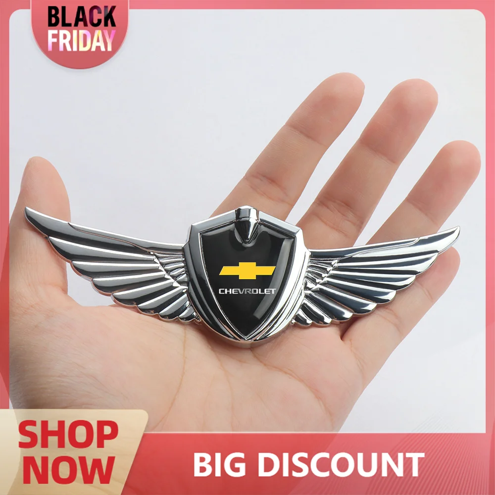 Car Badge Metal Wings Body Decoration Sticker Auto Accessories For Chevrolet Cruze Lacetti Captiva Aveo Z71 Equinox Trax Impala