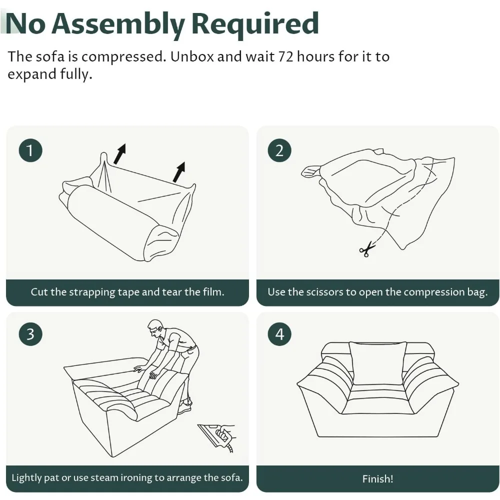 Eigentijdse modulaire sectionele bank, diepzitcomfort, enkele bank in corduroy stof voor de woonkamer