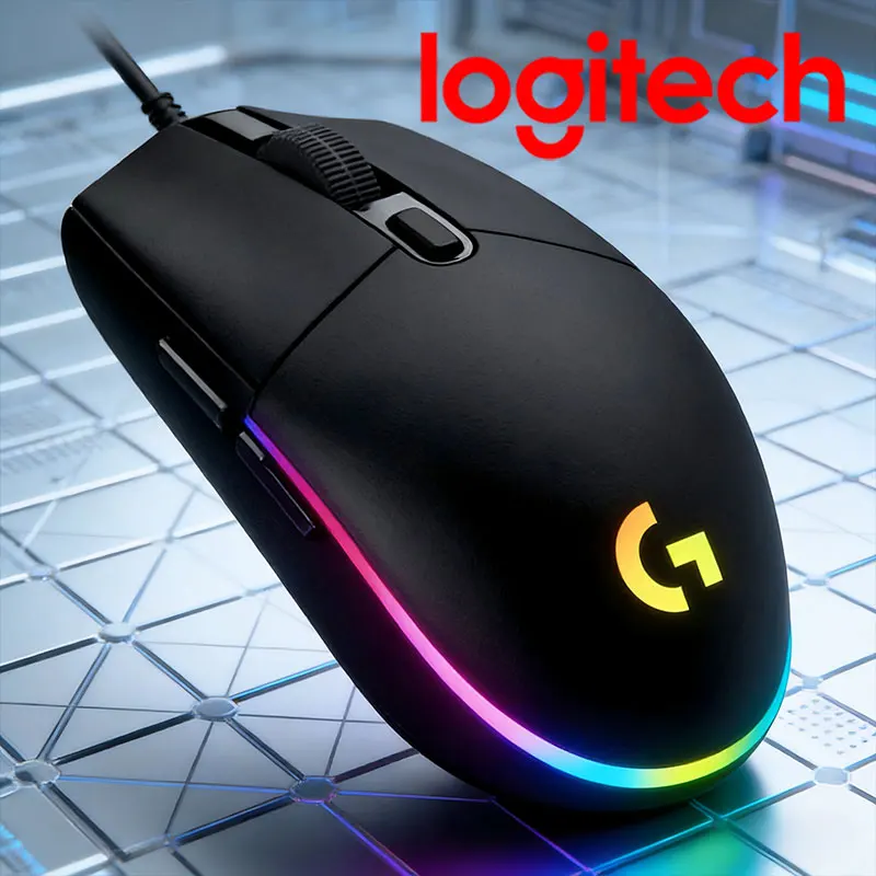 

Проводная игровая мышь Logitech G203 — 8000 точек на дюйм, RGB-подсветка, программируемые кнопки, легкая ручка