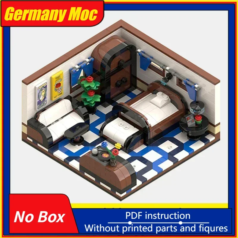 

Moc строительные кирпичи маленькая диорама модель кухня и современная спальня технология модульные блоки подарки рождественские игрушки DIY сборка