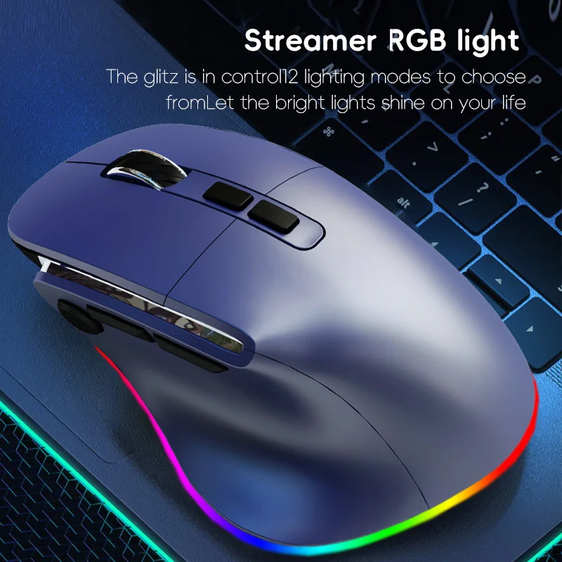 Rechargeable Multi-mode Wireless Mouse Ergonomic 2400 DPI Bluetooth Mouse Office Mice ESports Gaming Lol Laptop