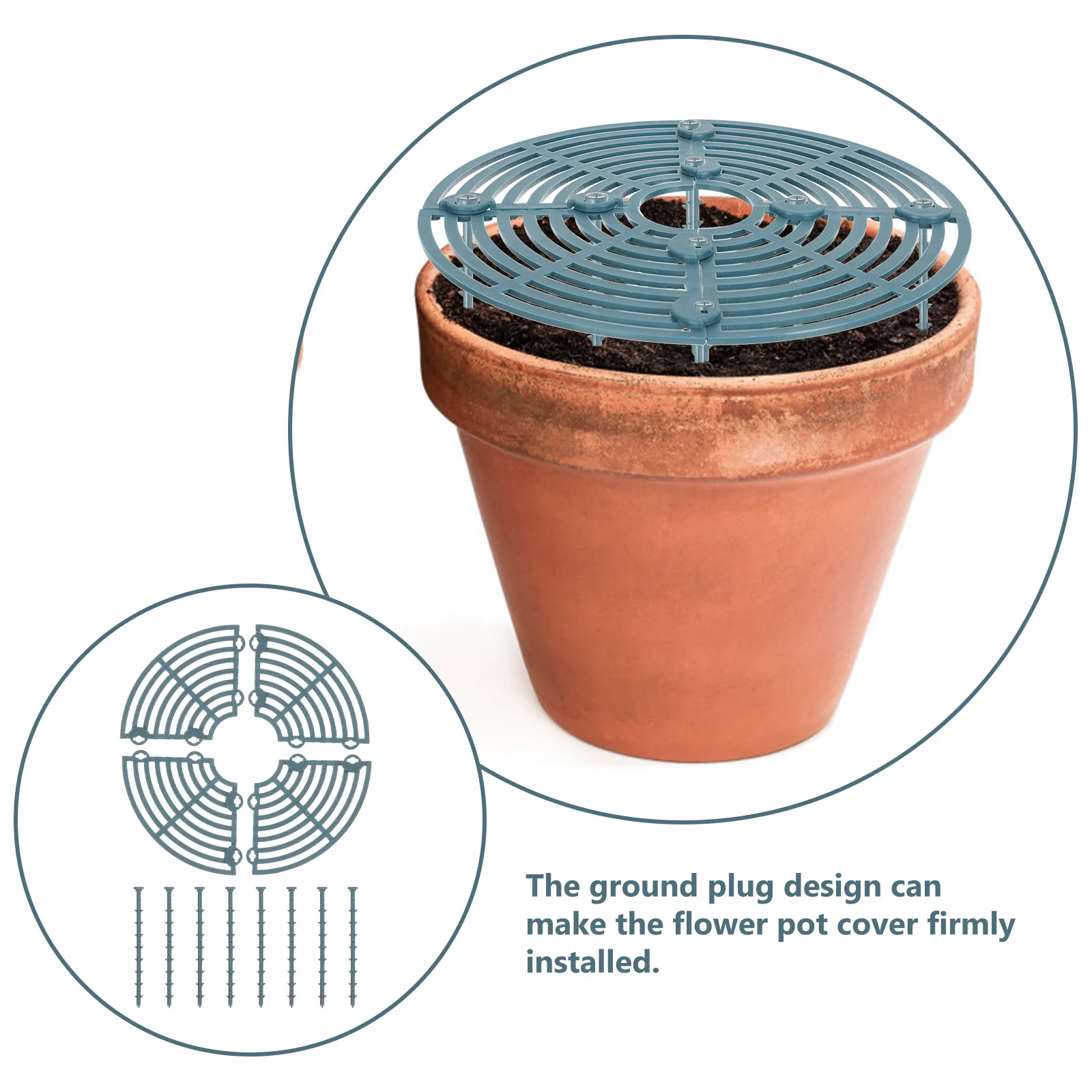 

1pcs Plant Mesh Cover Waterproof Durable Flower Pot Grid For Garden Yard Indoor Outdoor Use Plant Pot Accessory