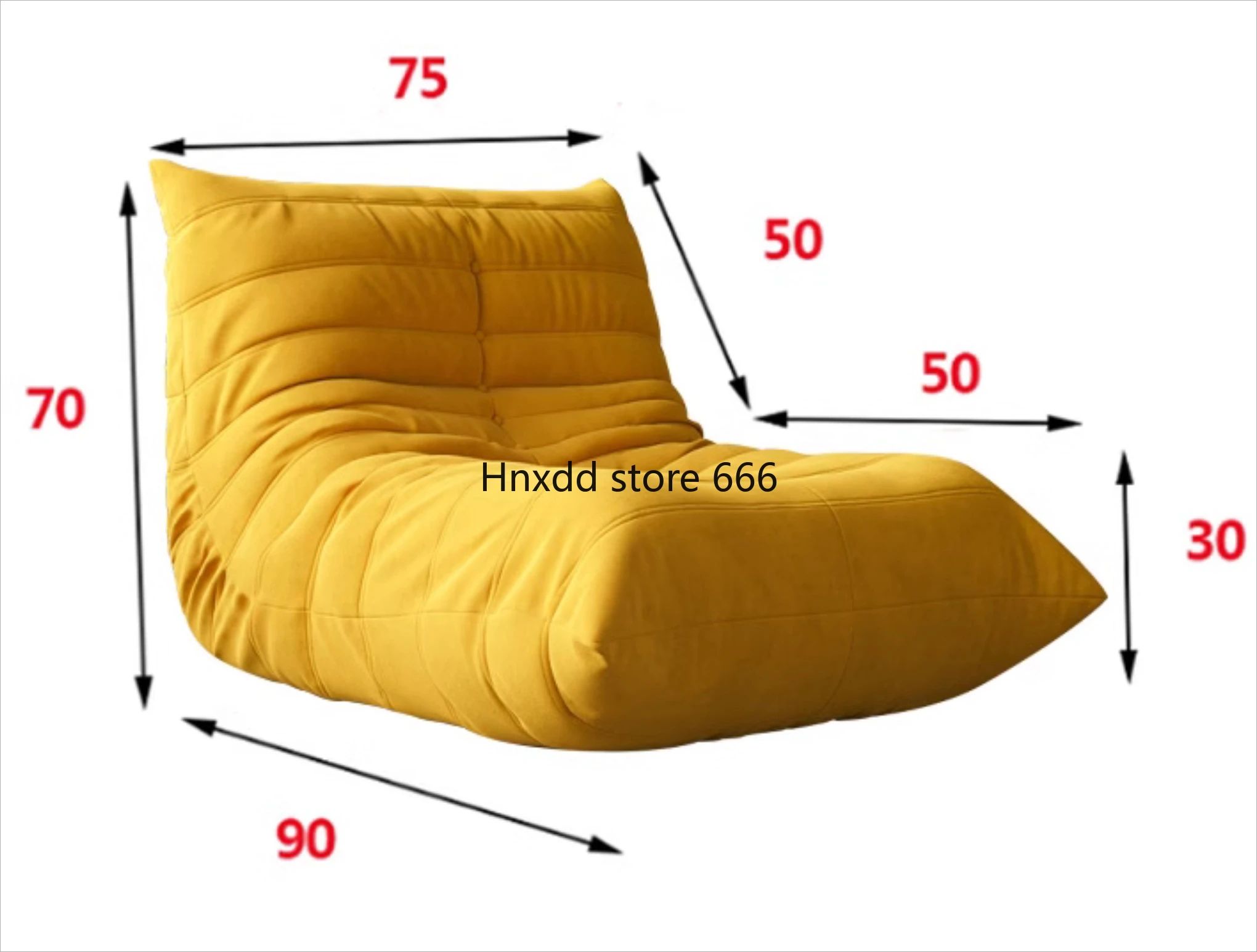 Caterpillar lazy sofa balcony bay window can lie down and sleep tatami casual fabric sofa chair