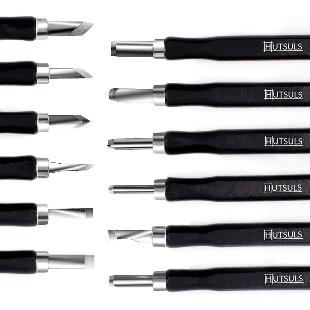 

12-Piece Beginner Wood Carving Kit: Easy-to-Use Mini Chisels for Adults and Kids