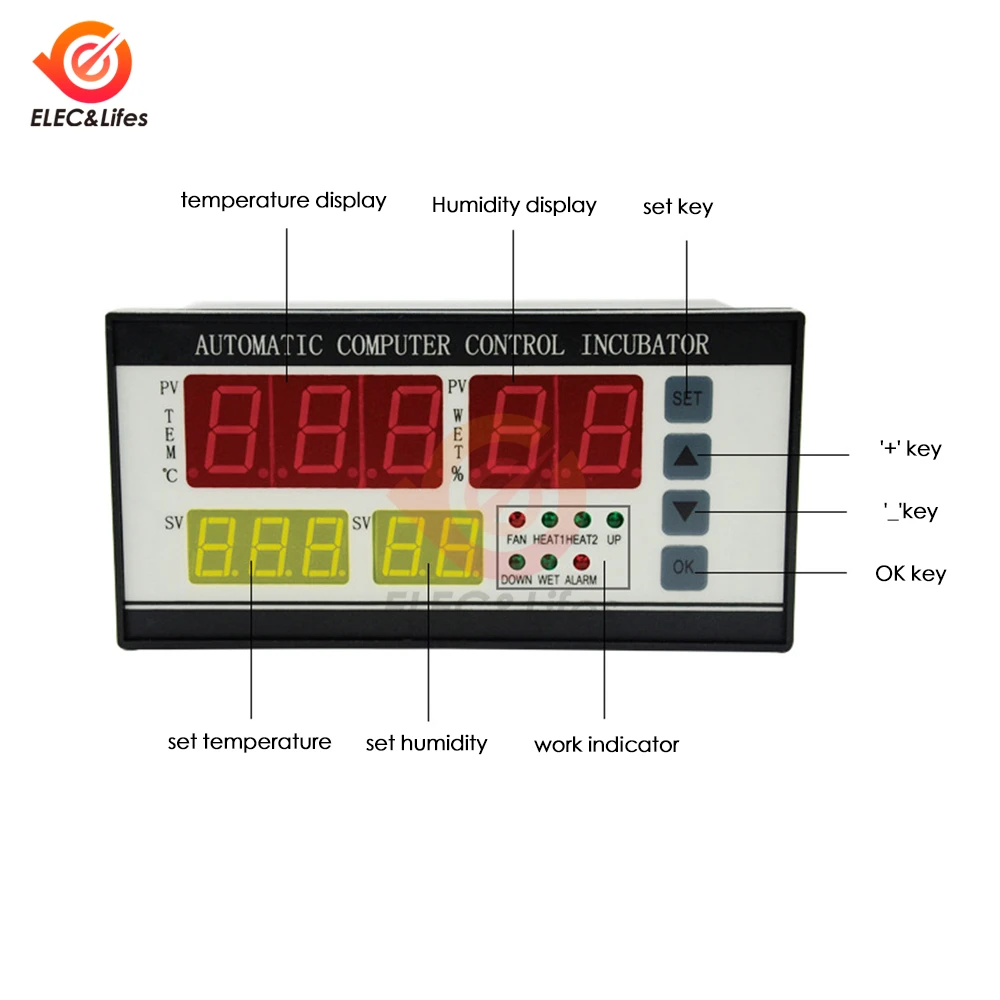 Xm-18 Egg Controller Incubator Multifunction Automatic Temperature Humidity Control AC 180V-240V 50HZ CE ISO Xm18 xm18