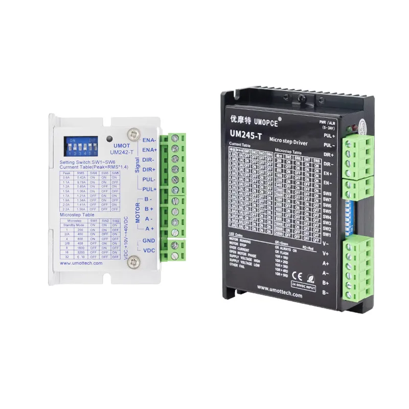 UMOT 2/3phase AC/DC 0-8.2A 8-240V Pulse/RS485/EtherCAT/CANopen/IO Control Driver for Nema8/11/14/17/23/24/34 Stepper Motor/Servo