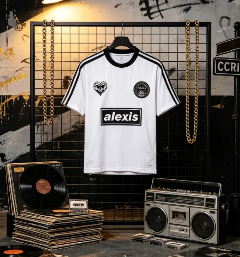 ALEXISONFIRE 77 Number Back Print  Soccer Jersey Loose Hip Hop Couple Sports Tees Streetwear Unisex Quick Dry FamilyMatching