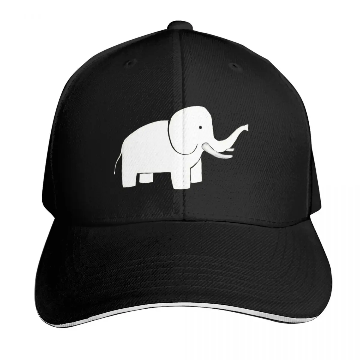 white elephant Baseball Cap Sun Protection UPF 50+ Breathable Mesh Back Adjustable Buckle Closure