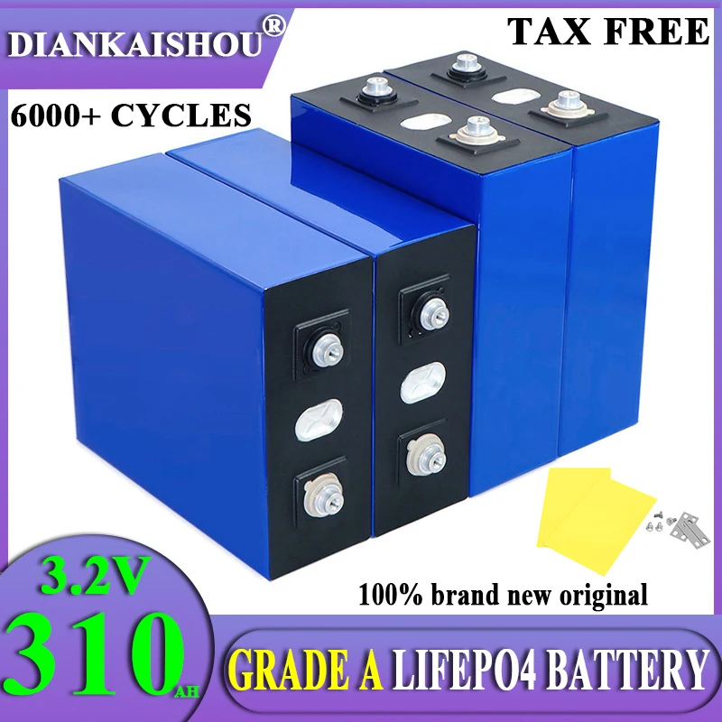 

NEW 3.2V 310Ah Lifepo4 Battery DIY 12V 24V 48V Rechargeable battery pack Used for Electric car Solar Energy RV EU/US Tax Free