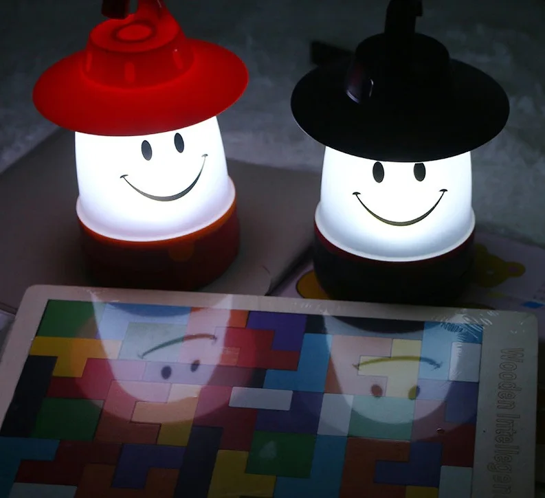 Smiling Face Figure Cute Children 'S Room Lamp