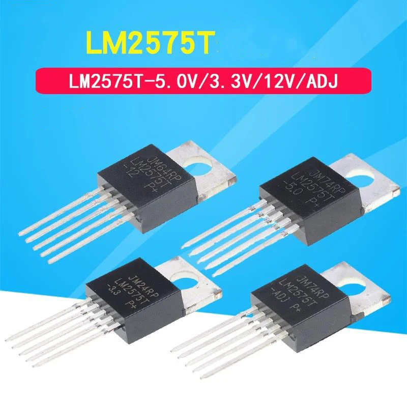 10PCS LM2575T-5.0 TO220-5 LM2575T-3.3 LM2575T-12 LM2575T-ADJ LM2575T Regulator tube step-down device