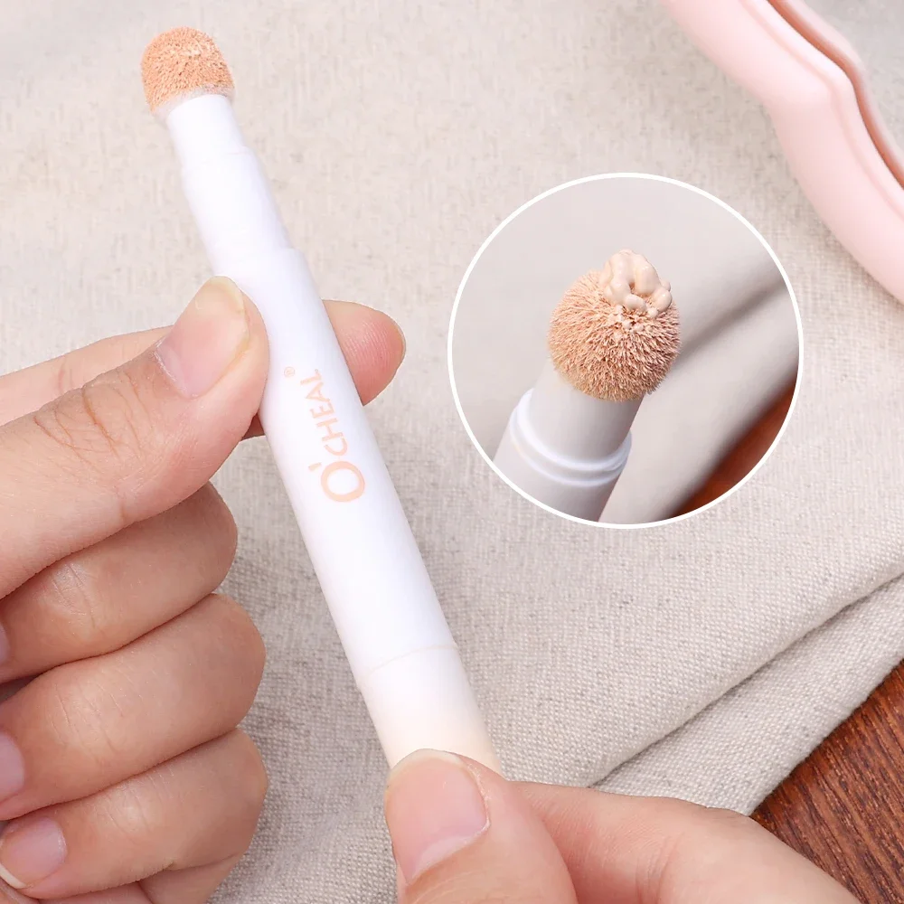 Luchtkussen Concealer Pen Pluizige Zachte Spons Kop Vloeibare Concealer Crème Waterdichte Blijvende Cover Acne Spot Donkere Kringen Make-Up