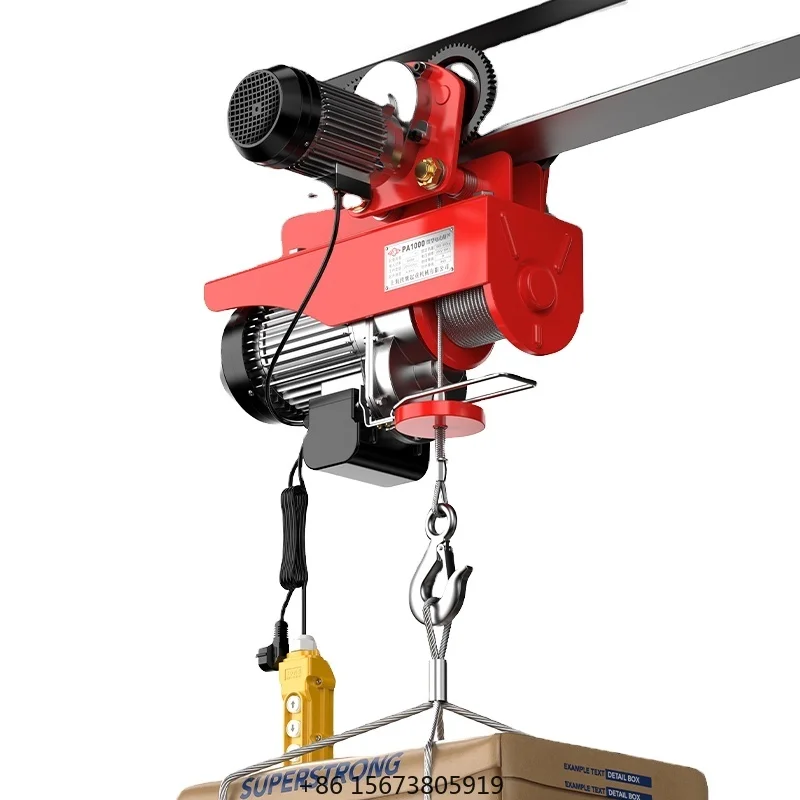 HUGO 200KG-1000KG  Mini Running Type 220v Micro Small Crane  Electric Hoist
