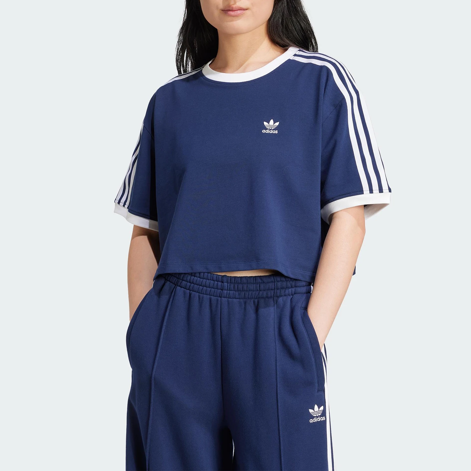 adidas-genuine-clover-women's-short-knitted-outdoor-durable-short-sleeved-shirt-jc8151