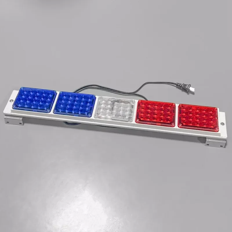 For 220V LED Tunnel Guard Box Wall Mounted Flashing Warning Light Four Rows Red Blue Six Grids Single Sided Mains Connected