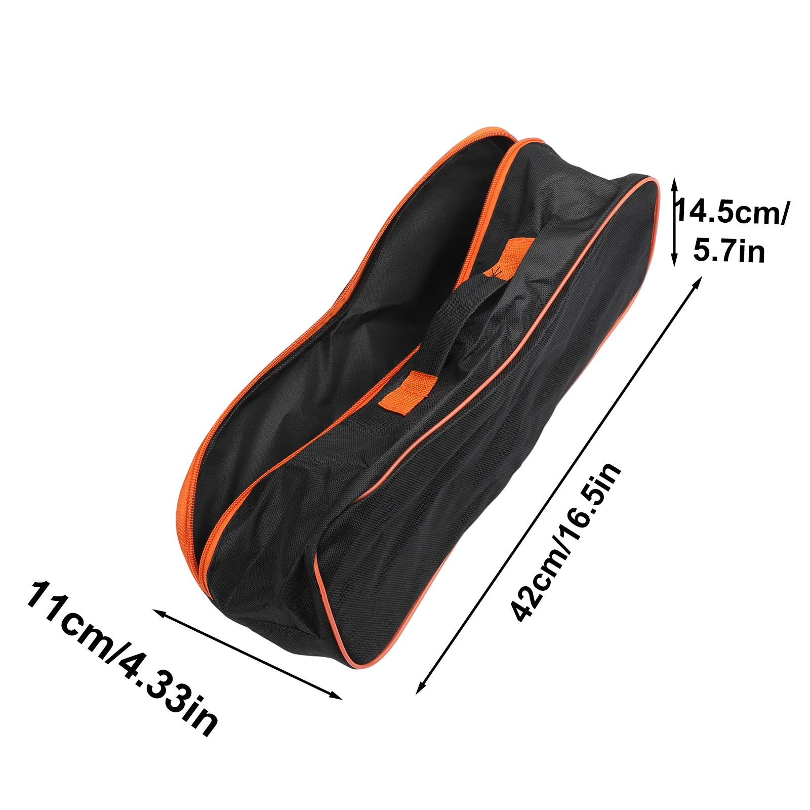 2PCS Black Foldable Vacuum Cleaner Tool Pouch with Chain Closure Polyester PVC Material for Small Items 2PCS Black