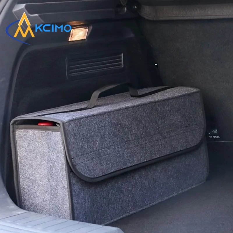 

Foldable Car Tool Storage Organizer Bag Large Capacity Soft Felt Anti Slip Car Trunk Organizer Storage Box Car Accessories