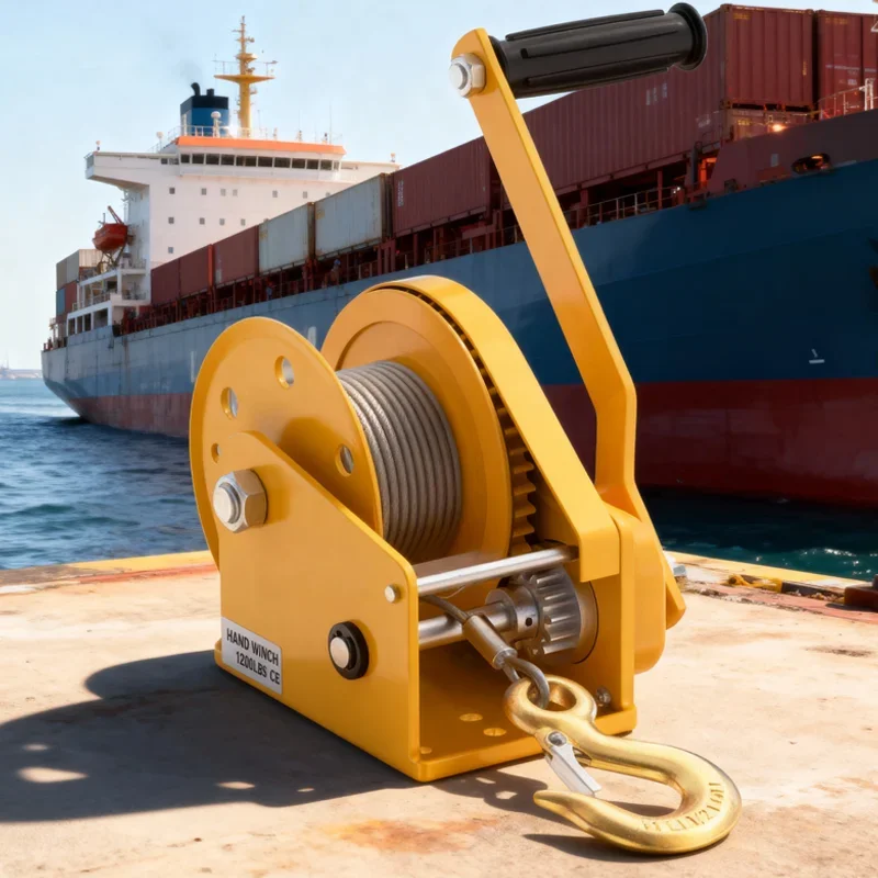 

Портативная ручная лебедка 1200 фунтов, самоблокирующаяся шестерня, кривошипная лебедка, подъемный подъемник, инструмент для вытягивания прицепа лодки, грузовое буксировочное использование