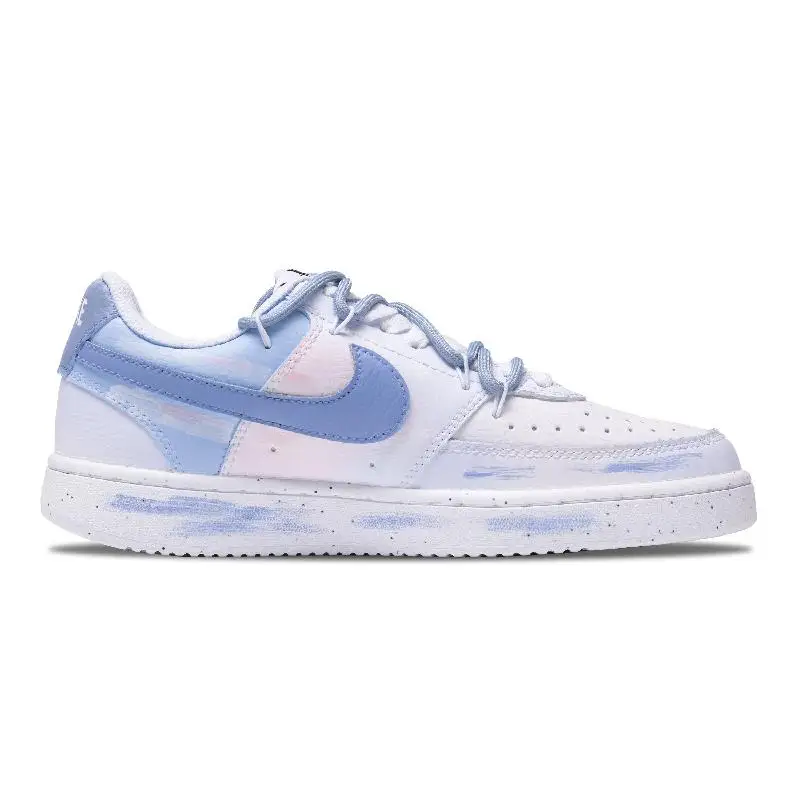 【Customize】Nike Court Vision 1 Skateboarding Shoes Men Low-top Blue/pink/white Sneakers shoes DH2987-101