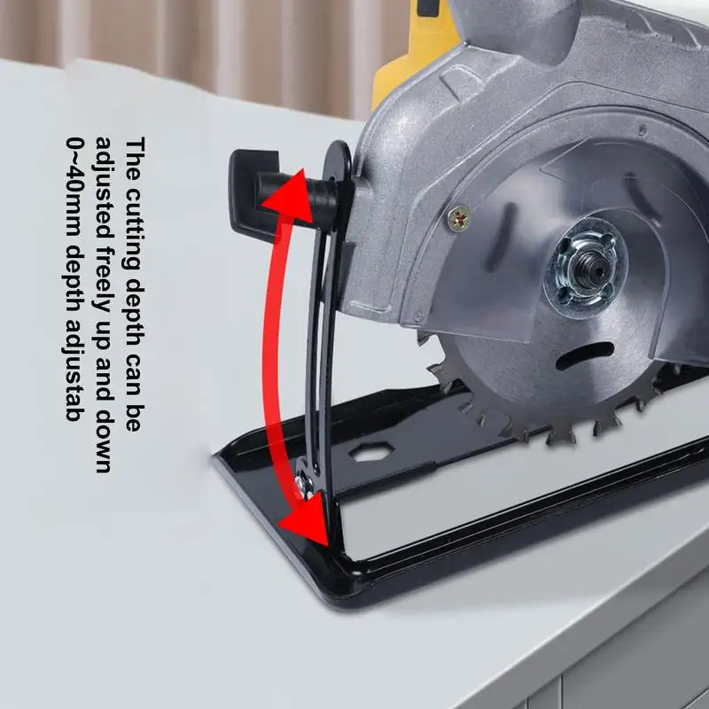 Cutting Machine Slotting Base 45 Degree Adjustable Cutting Depth Positioning Bracket for 100/115/125mm Angle Grinder