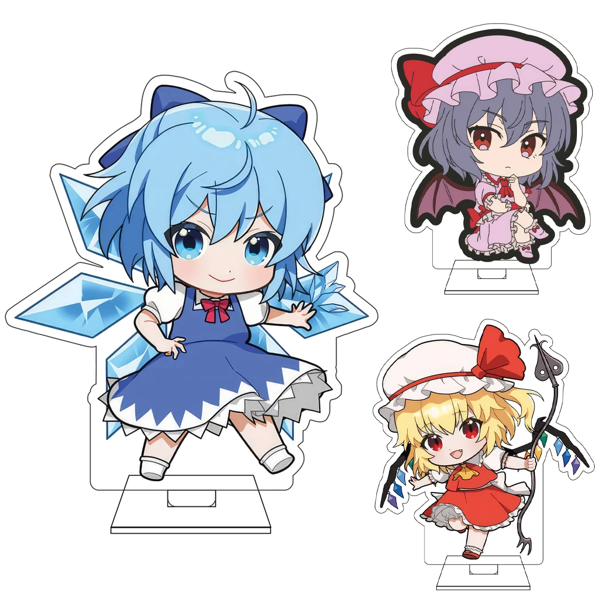 10CM Anime Touhou Project Cosplay Niedliche Acryl-Figur Standfigur Izayoi Sakuya Kirisame Marisa Hakurei Reimu Ornamente Geschenke