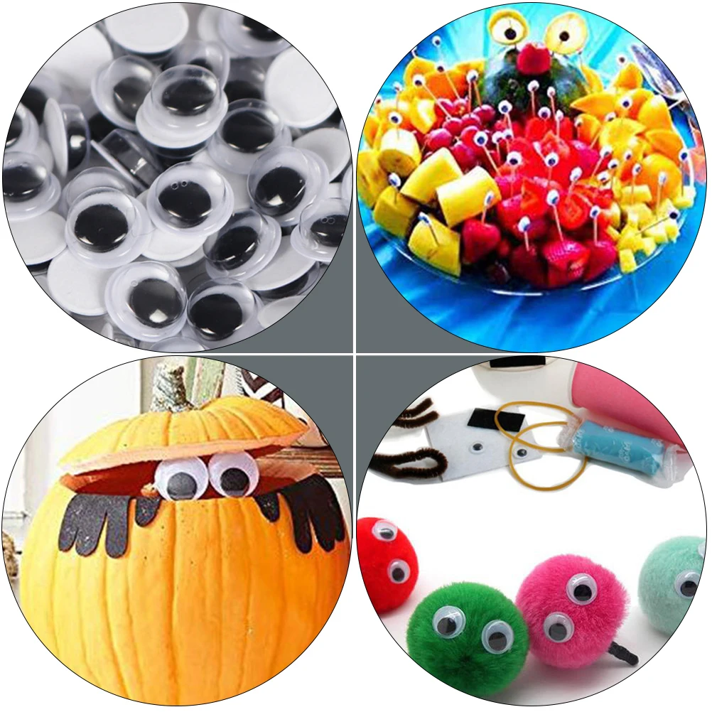 

1000pcs Googly Eye Ball Patches Self-Adhesive Imitated Eyeballs For Diy Accessories Simulation Animal Eyes Decals Cartoon