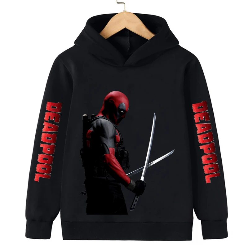 Deadpool niños sudaderas con capucha niña niño niños nueva moda pulóver Otoño Invierno ropa dibujos animados ropa Casual chico Tops sudaderas