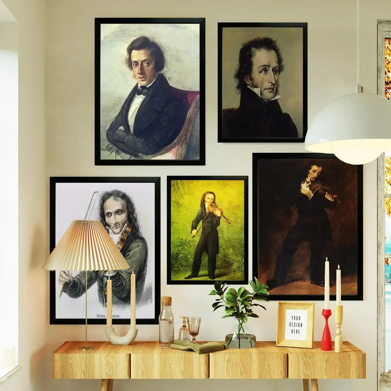 Niccolò Paganini Poster Prints Wall Art Canvas Painting Poster For Modern Family Living Room Home Decor